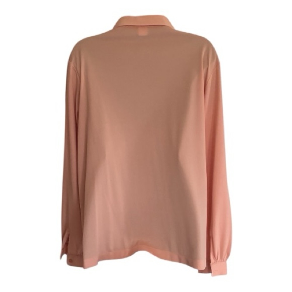 Vintage 80s Miss K Pink Blouse - Soft Peach/Pink Size M/L - Picture 3 of 6